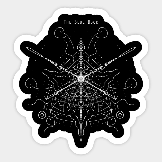 The Blue Book Universe "Glyph - Atomic Heart - Chalk" Sticker by FireFaceIndependent